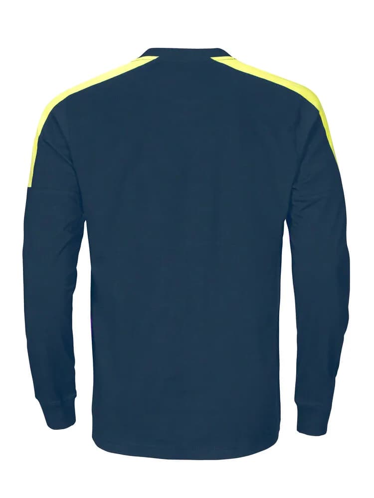 2020 LANGARM T-SHIRT - Marine/Gelb