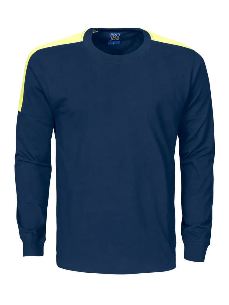 2020 LANGARM T-SHIRT - Marine/Gelb