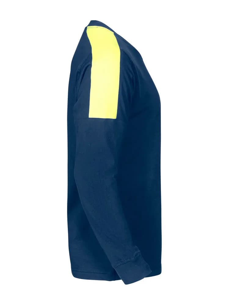 2020 LANGARM T-SHIRT - Marine/Gelb