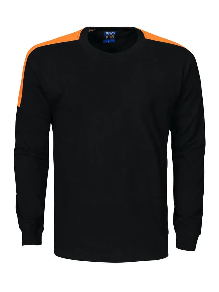 2020 LANGARM T-SHIRT - Schwarz/Orange