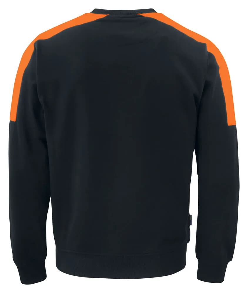 2125 SWEATSHIRT 100% BAUMWOLLE - Schwarz/Orange