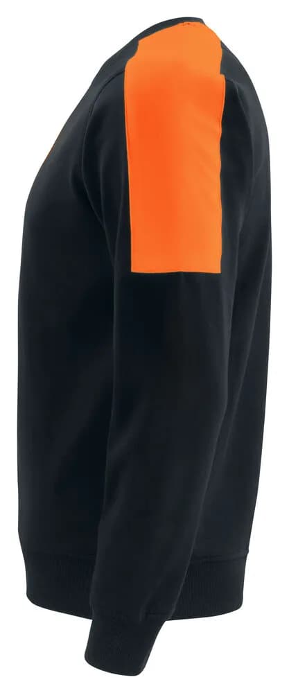 2125 SWEATSHIRT 100% BAUMWOLLE - Schwarz/Orange