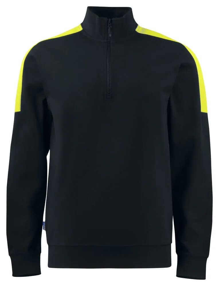 2128 SWEATSHIRT HALF ZIP - Schwarz/Gelb