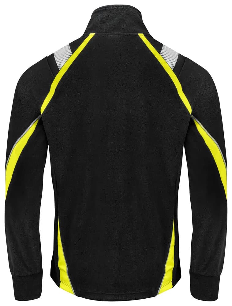 2328 MICROFLEECE-JACKE - Schwarz/gelb