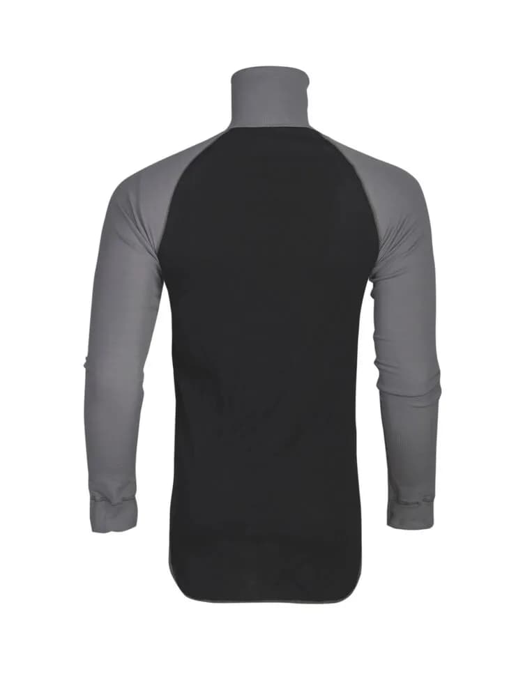 3103 UNTERHEMD MIT POLOKRAGEN - Schwarz