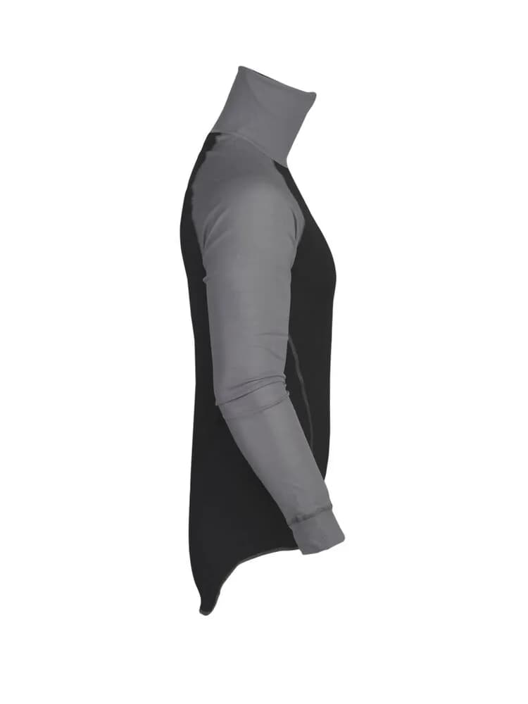 3103 UNTERHEMD MIT POLOKRAGEN - Schwarz