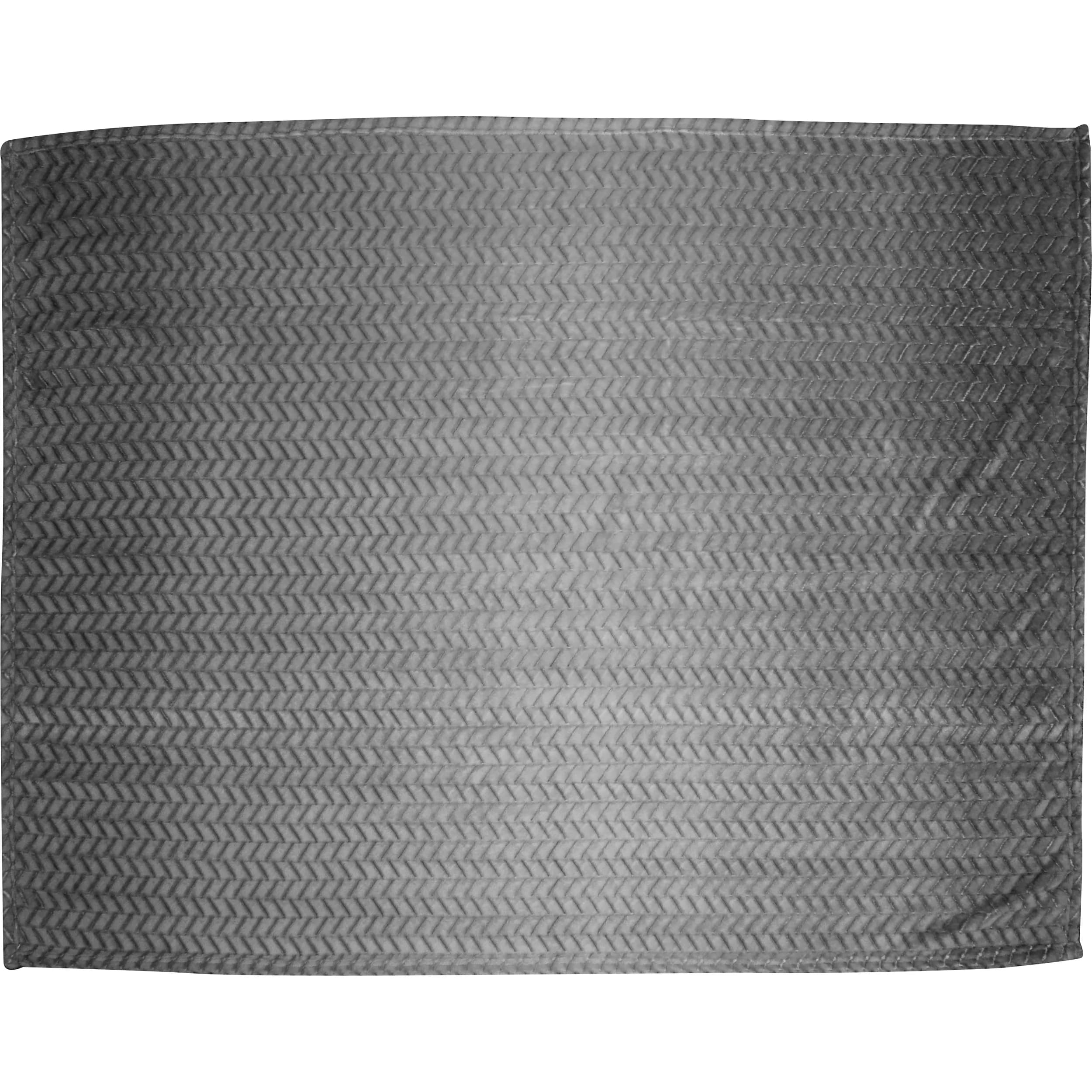 Große Kuscheldecke aus Flanellfleece DAMIANO - grau