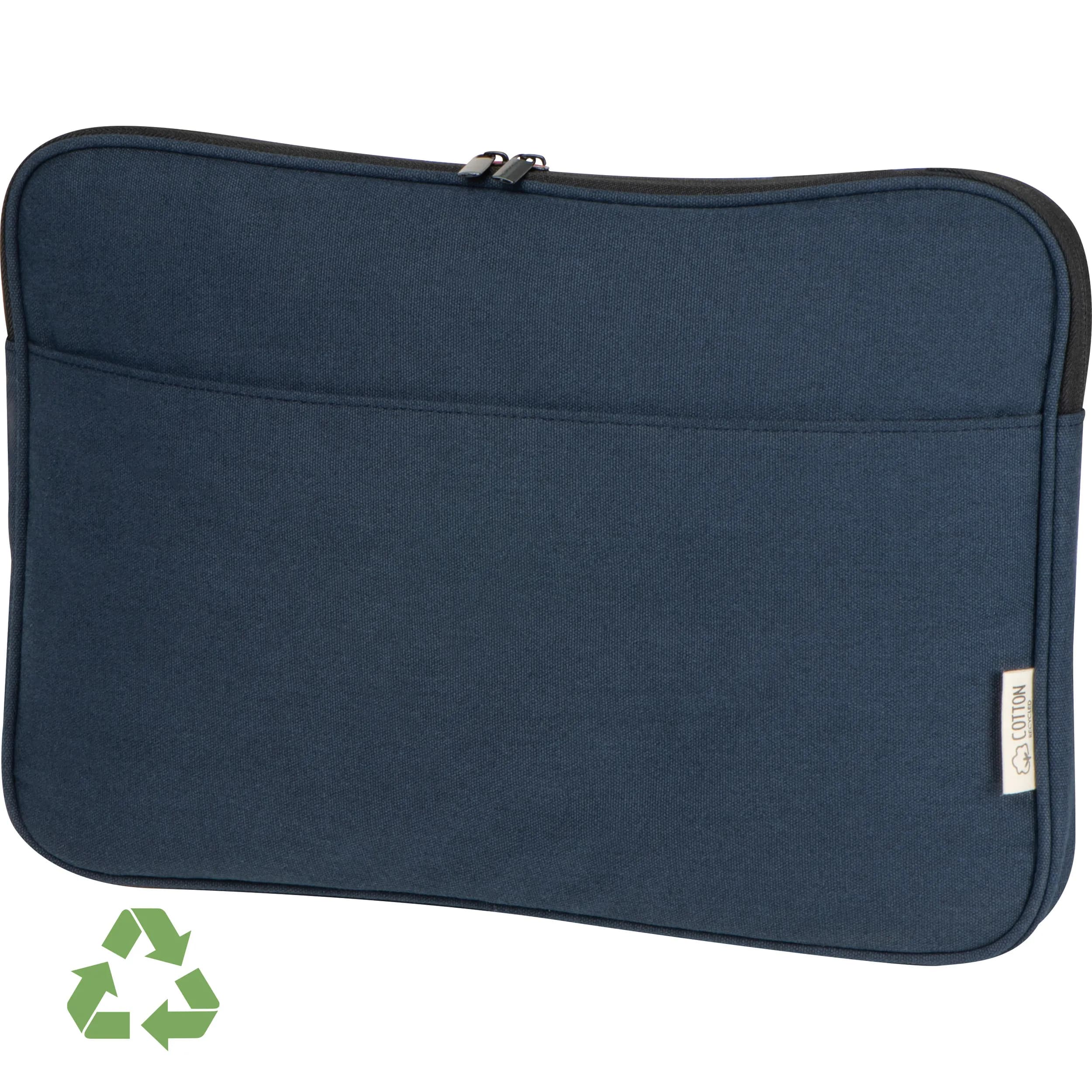 Laptoptasche aus recycelter Baumwolle GLENDA - dunkelblau