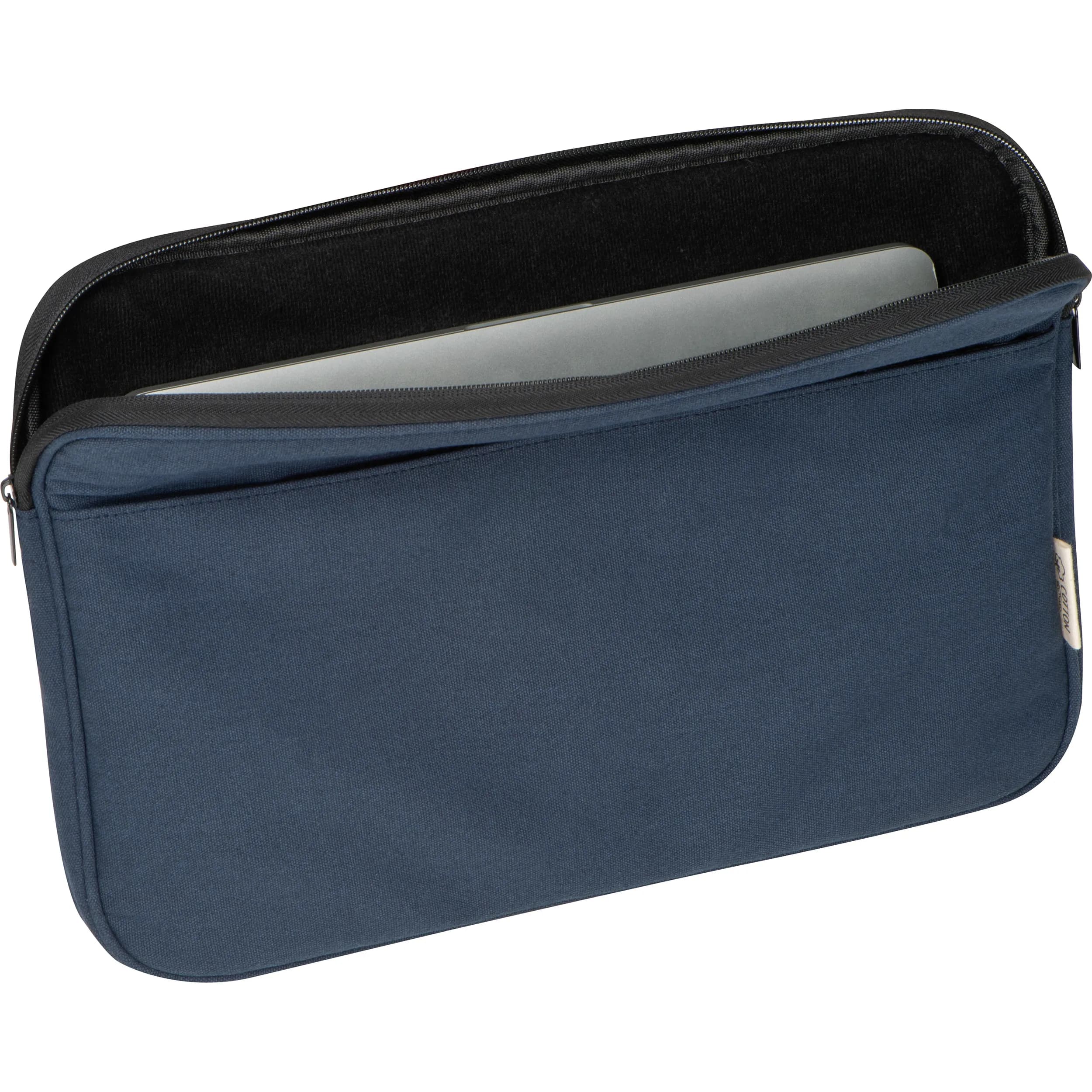 Laptoptasche aus recycelter Baumwolle GLENDA - dunkelblau
