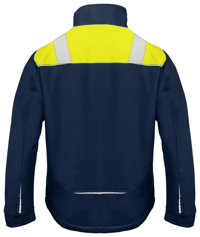 5438 GEFÜTTERTE JACKE 100% BAUMWOLLE - Gelb/Marine