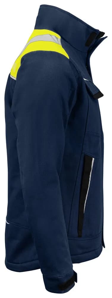 5438 GEFÜTTERTE JACKE 100% BAUMWOLLE - Gelb/Marine