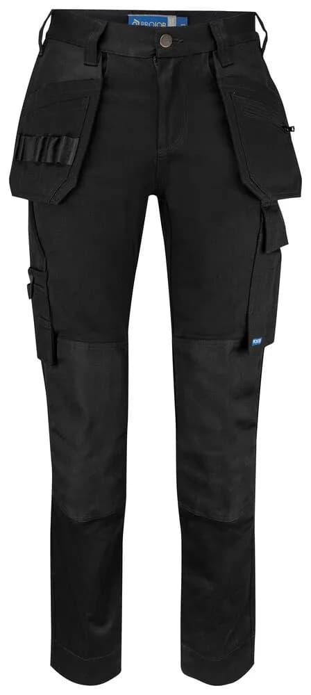 5563 DAMEN BUNDFALTENHOSE BAUMWOLLE DAMEN - Schwarz