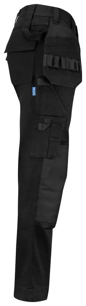 5563 DAMEN BUNDFALTENHOSE BAUMWOLLE DAMEN - Schwarz