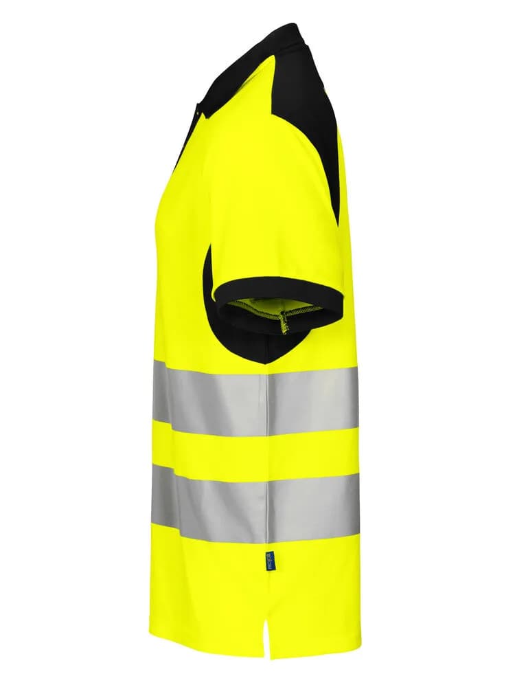6008 POLO PIQUE EN ISO 20471 KLASSE 2 - Gelb/Schwarz