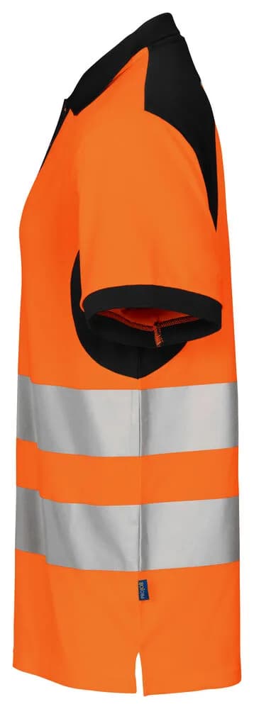 6008 POLO PIQUE EN ISO 20471 KLASSE 2 - Orange/Schwarz