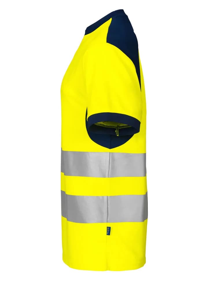 6009 T-SHIRT EN ISO 20471 KLASSE 2 - Gelb/Marine