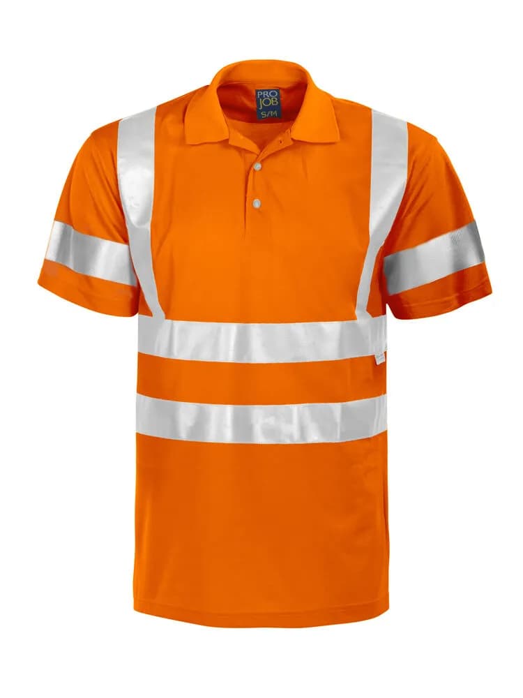 6011 POLO PIQUE  EN ISO 20471 KLASSE 3 - Orange