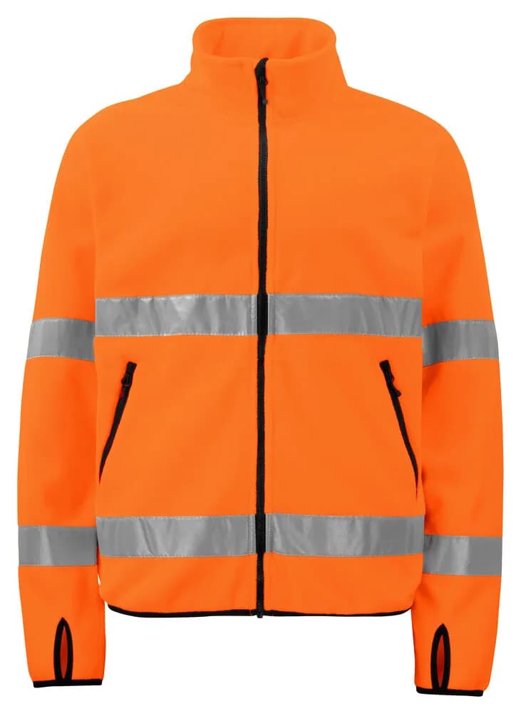 6327 FLEECE JACKE EN ISO 20471 KLASSE 3 - Orange/Schwarz