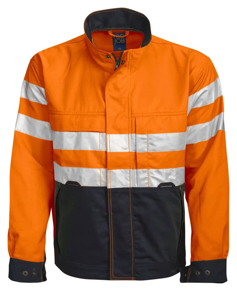 6401 JACKE EN ISO 20471 KLASSE 3 - Orange/Schwarz