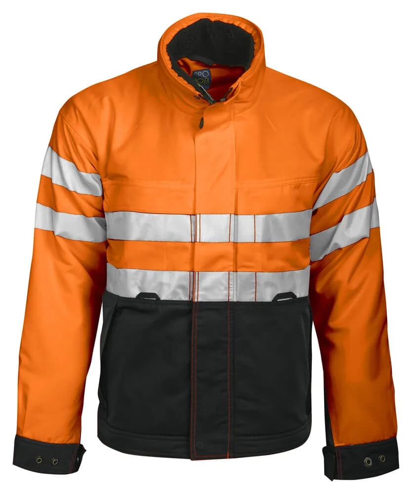 6407 GEFÜTTERTE JACKE EN ISO 20471 KLASSE 3 - Orange/Schwarz