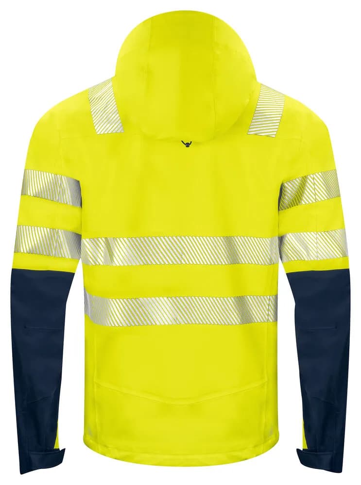 6416 Shelljacke EN ISO 20471 Klasse 3/2 - Gelb/Marine