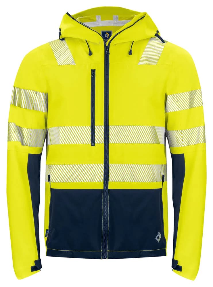 6416 Shelljacke EN ISO 20471 Klasse 3/2 - Gelb/Marine