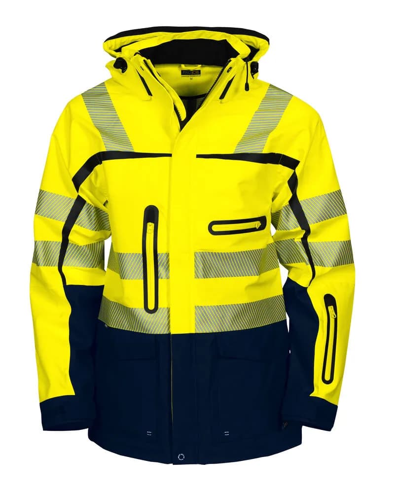 6417 FUNKTIONSJACKE EN ISO 20471 KLASSE 3/2 - Gelb/Marine