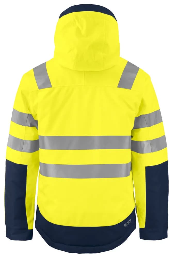 6422 GEFÜTTERTE JACKE EN ISO 20471 KLASSE 3 - Gelb/Marine