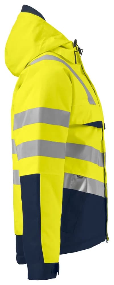 6422 GEFÜTTERTE JACKE EN ISO 20471 KLASSE 3 - Gelb/Marine