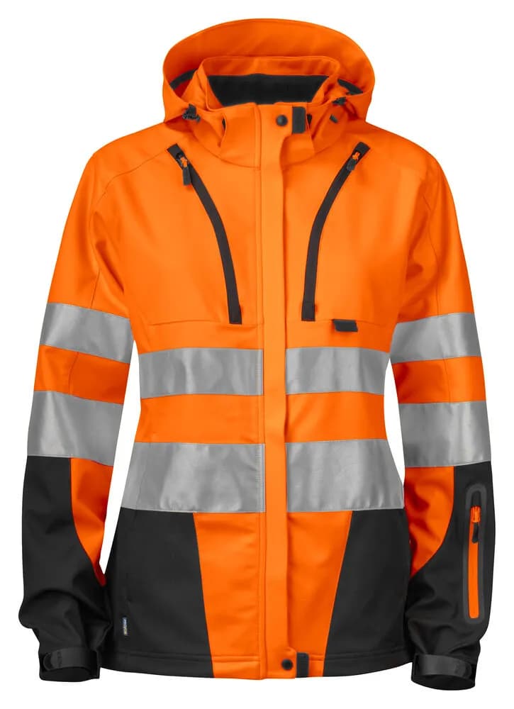 6423 DAMEN JACKE EN ISO 20471 KLASSE 3/2 - Orange/Schwarz