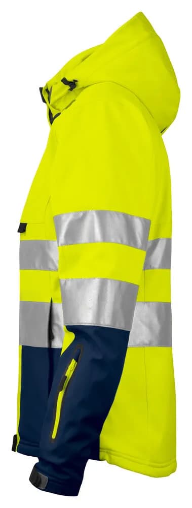 6424 GEFÜTTERTE DAMENJACKE EN ISO 20471 KLASSE 3/2 - Gelb/Marine