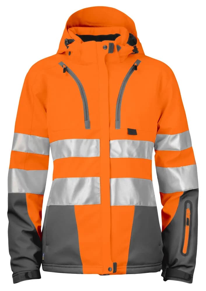 6424 GEFÜTTERTE DAMENJACKE EN ISO 20471 KLASSE 3/2 - Orange/Grau