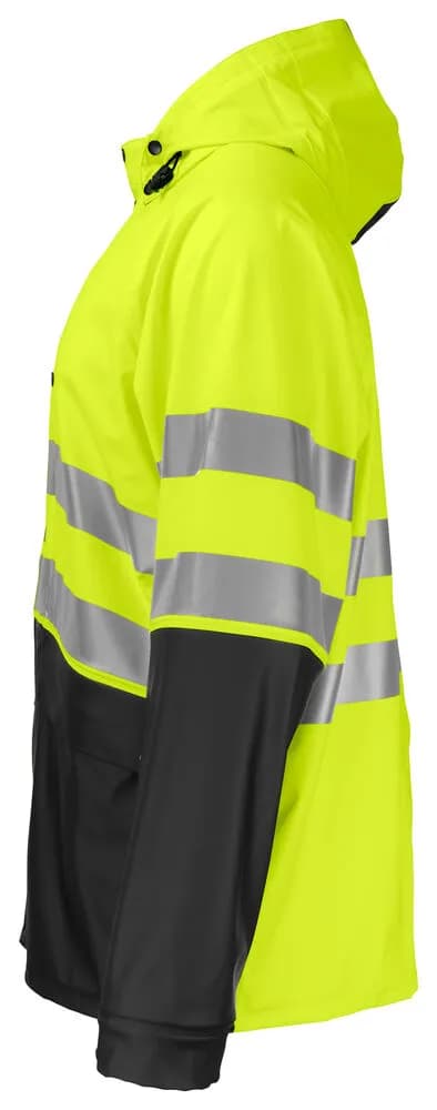 6431 REGENJACKE EN ISO 20471 KLASSE 3/2 - Gelb/Schwarz