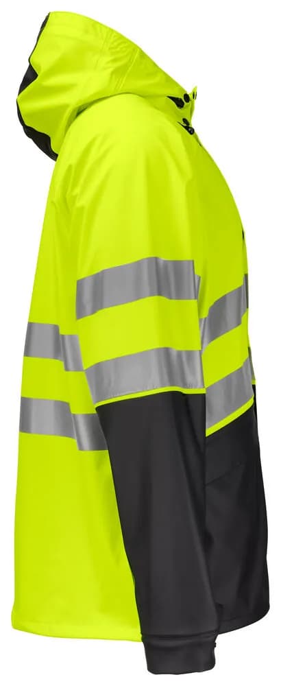 6431 REGENJACKE EN ISO 20471 KLASSE 3/2 - Gelb/Schwarz