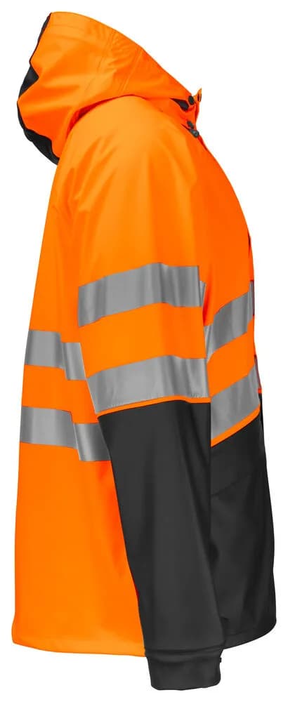 6431 REGENJACKE EN ISO 20471 KLASSE 3/2 - Orange/Schwarz