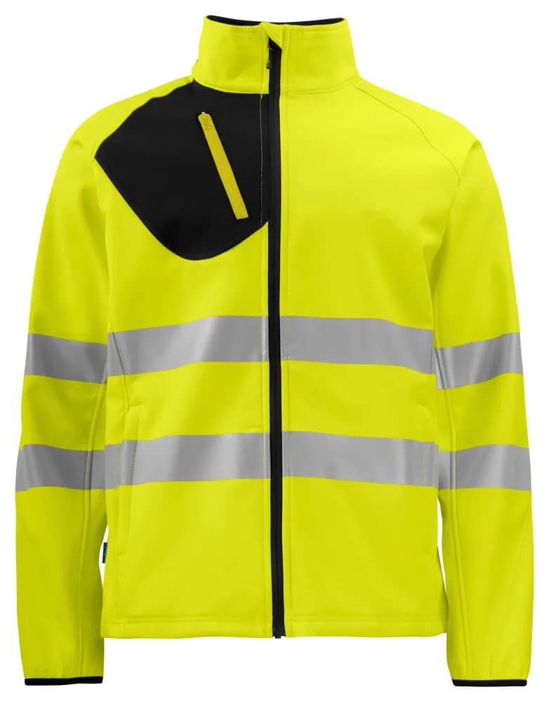 6432 SOFTSHELL JACKE EN ISO 20471 KLASSE 3/2 - Gelb/Schwarz