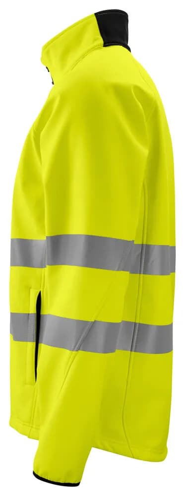 6432 SOFTSHELL JACKE EN ISO 20471 KLASSE 3/2 - Gelb/Schwarz