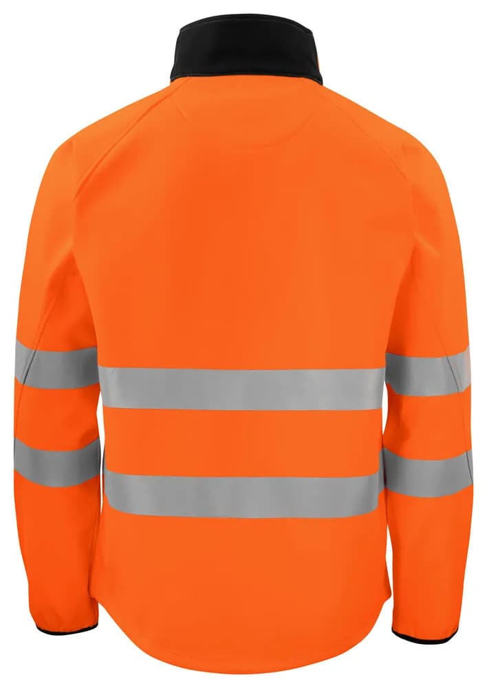 6432 SOFTSHELL JACKE EN ISO 20471 KLASSE 3/2 - Orange/Schwarz