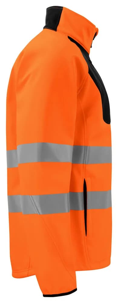 6432 SOFTSHELL JACKE EN ISO 20471 KLASSE 3/2 - Orange/Schwarz