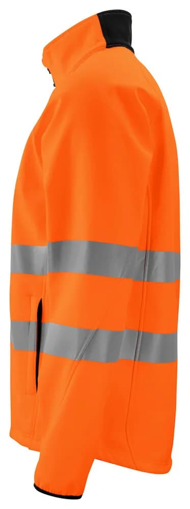 6432 SOFTSHELL JACKE EN ISO 20471 KLASSE 3/2 - Orange/Schwarz