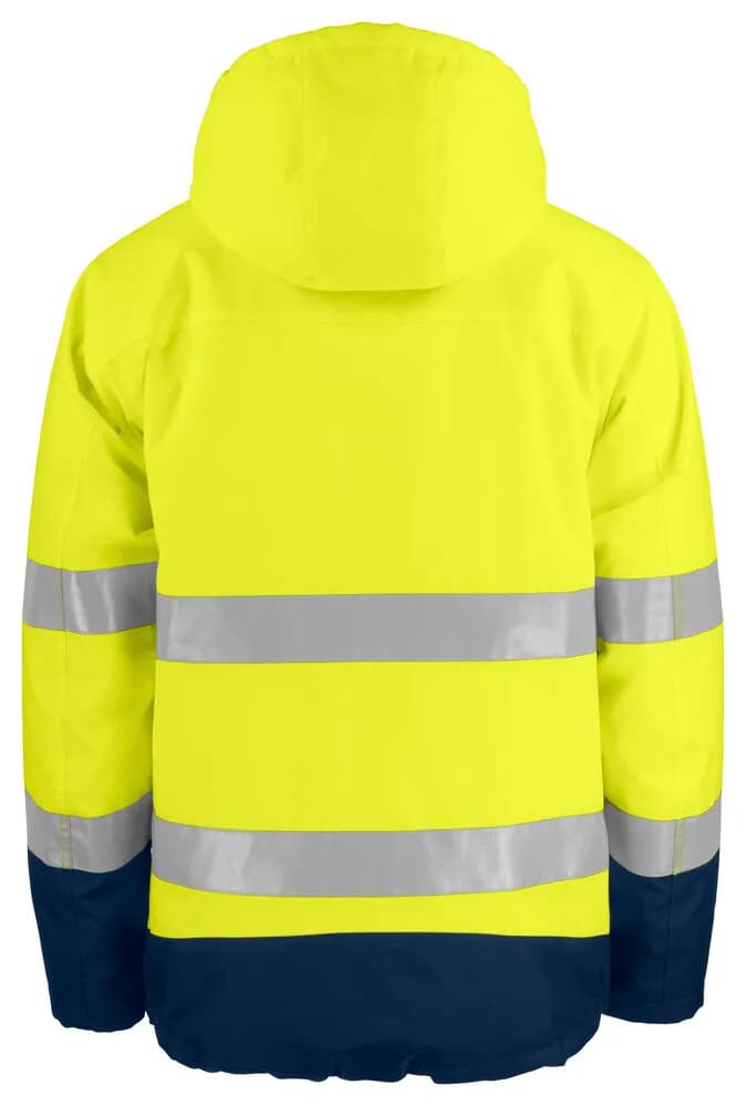 6441 GEFÜTTERTE JACKE EN ISO 20471 KLASSE 3 - Gelb/Marine