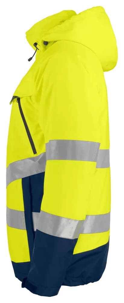 6441 GEFÜTTERTE JACKE EN ISO 20471 KLASSE 3 - Gelb/Marine