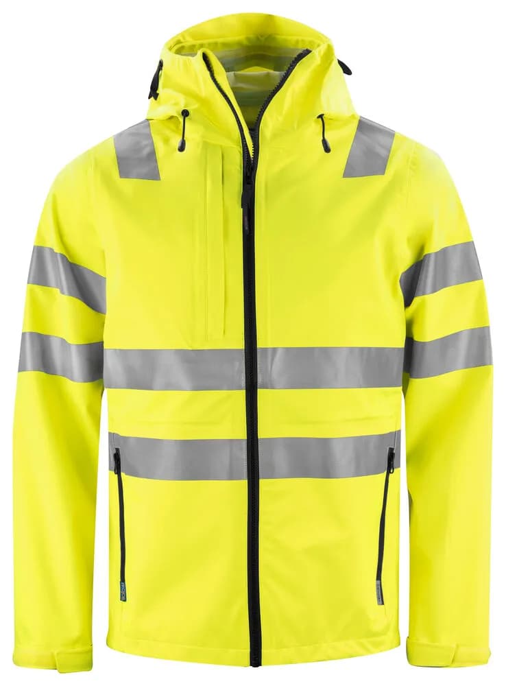 6450 REGENJACKE EN ISO 20471 KLASSE 3 - Gelb/Schwarz