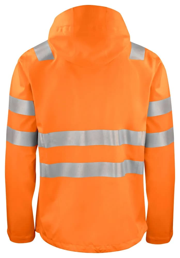 6450 REGENJACKE EN ISO 20471 KLASSE 3 - Orange/Schwarz