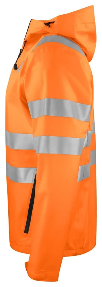 6450 REGENJACKE EN ISO 20471 KLASSE 3 - Orange/Schwarz