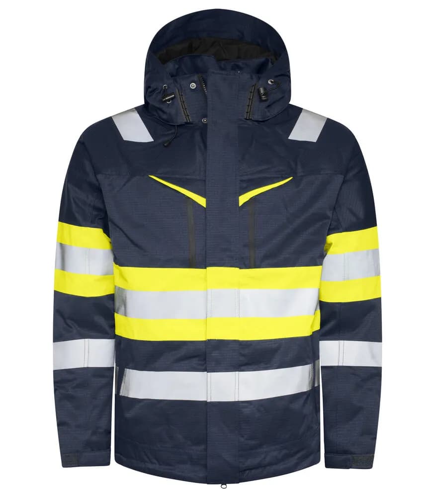 6454 FUNKTIONSJACKE EN ISO 20471 KLASSE 1 - Gelb/Marine