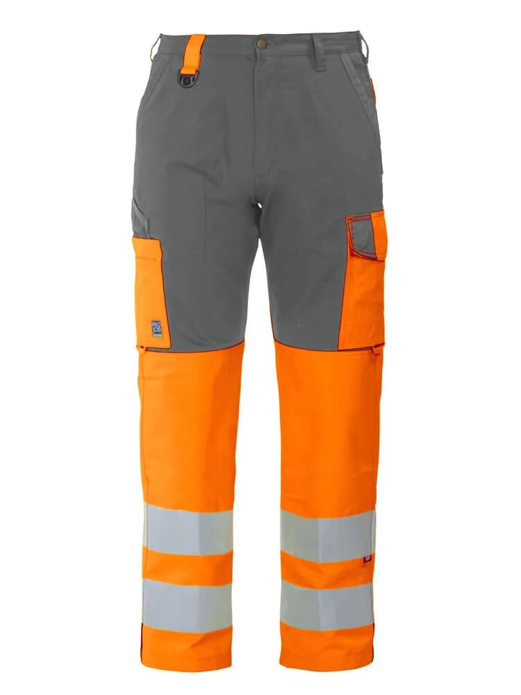 6501 ARBEITSHOSE EN ISO 20471 KLASSE 2 - Orange/Grau