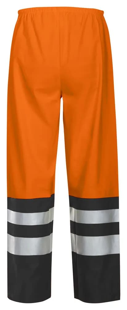 6504 REGENHOSE EN ISO 20471 KLASSE 2 - Orange/Black Muster