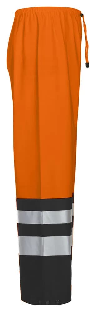 6504 REGENHOSE EN ISO 20471 KLASSE 2 - Orange/Black Muster
