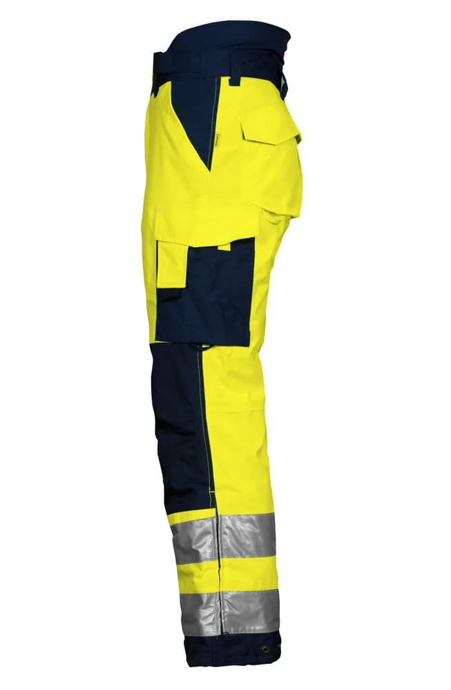 6514 GEFÜTTERTE HOSE HV EN ISO 20471 KLASSE 2 - Gelb/Marine